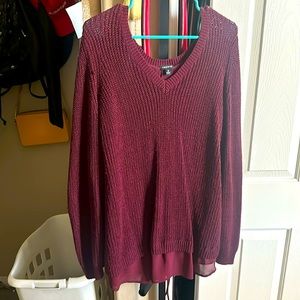 Burgundy sweater